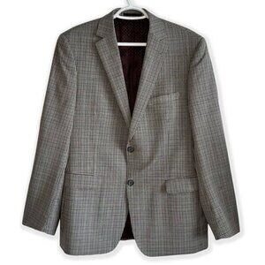 Black Brown 1826 Wool Plaid Blazer Unisex | Lightweight & Stylish | Earth Tone